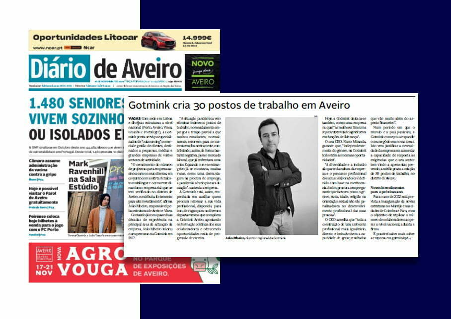 Gotmink crea 30 puestos de trabajo en Aveiro